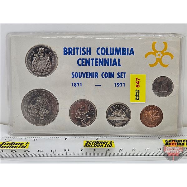 British Columbia Centennial Souvenir Coin Set 1871-1971 (Estate Lot)