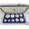 Image 2 : The Franklin Mint ~ Jamaica : 1976 Nine-Coin Proof Set (COA) (Estate Lot)