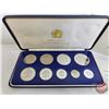 Image 2 : The Franklin Mint ~ Jamaica : 1980 Nine-Coin Proof Set (COA) (Estate Lot)