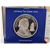 Image 3 : The Franklin Mint : Jamaica : 1977  Ten Dollar Sterling Silver Proof Coin (COA) (Estate Lot)