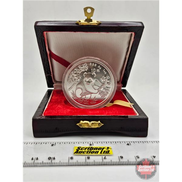 1992 China : 10 Yuan Silver Panda Coin (.999) (No COA) (Estate Lot) (GST Exempt)