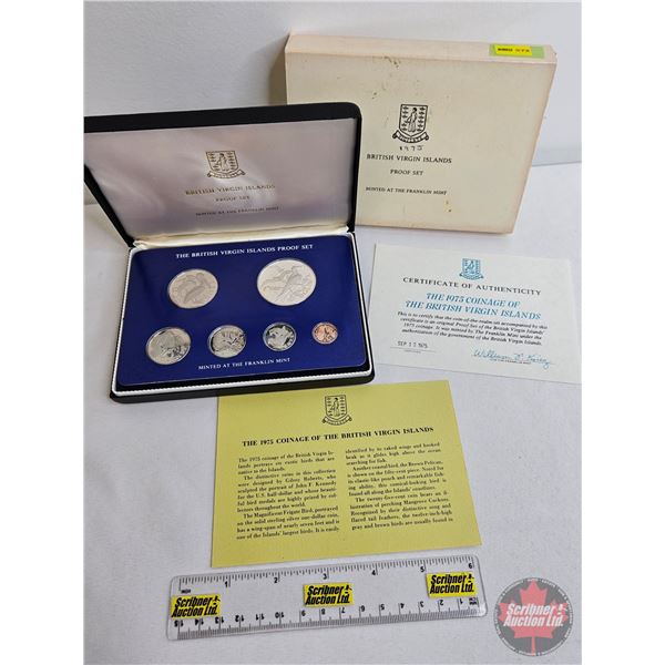 The Franklin Mint ~ British Virgin Islands : 1975 Six-Coin Proof Set (COA) (Estate Lot)