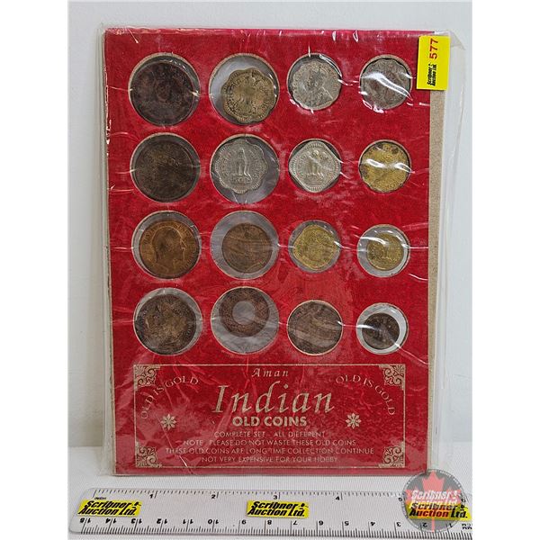 Aman Indian Old Coins "Old is Gold" : Complete 16-Coin Set (Estate Lot)
