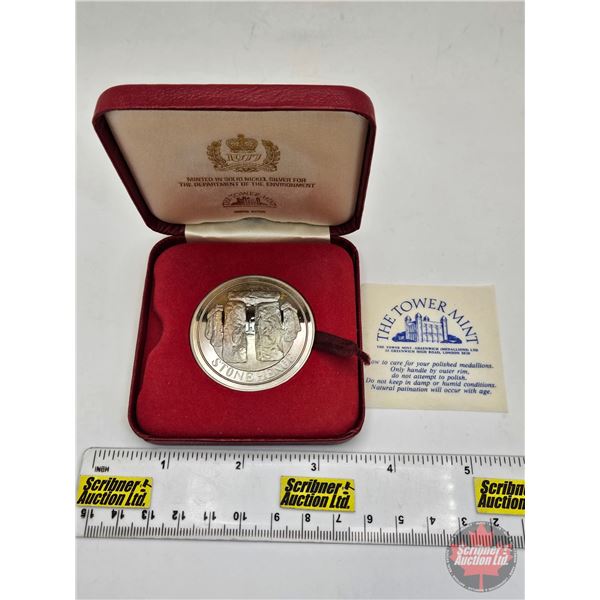 The Tower Mint : 1977 : Stonehenge : Silver Jubilee : Minted in Solid Nickel Silver for the Departme