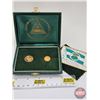 Image 1 : REPUBLICA DE NICARAGUA AMERICA CENTRAL 1975 : Gold 2-Coin Proof Set 1975 : Original Presentation Cas