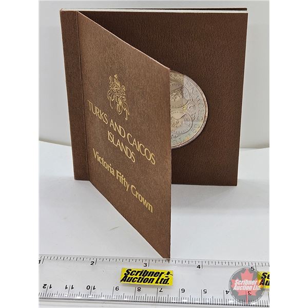RCM Turks and Caicos Islands : Victoria Fifty Crown : Elizabeth II : Four Cameos of Queen Victoria (