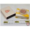 Image 6 : Collector Combo (2):  ~ RCM Canada 1973 Silver Dollar : RCMP (Black Case) ~ Canada Commemorative Med