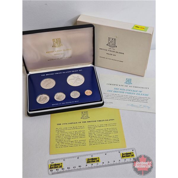 The Franklin Mint ~ British Virgin Islands : 1976 Six-Coin Proof Set (COA) (Estate Lot)