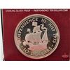 Image 2 : The Franklin Mint : 1973 Commonwealth of the Bahamas : Independence $10 Sterling Silver Proof Coin (