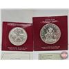 Image 2 : Collector Combo (2) : The Franklin Mint : 1973 : Bahama Islands : ~ $2 Sterling Silver "Flamingo" Co
