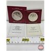 Image 1 : Collector Combo (2) : The Franklin Mint : Bahama Islands : ~ 1973 $2 Sterling Silver "Flamingo" Coin