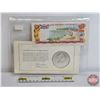 Image 5 : Collector Combo (2) : Bahamas ~ 1965 $3 Bill ~ 1973 $10 First Day of Issue Cachet & Sterling Silver 