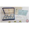 Image 1 : The Franklin Mint ~ Belize : 1974 Eight-Coin Solid Sterling Silver Proof Set (COA) (Estate Lot)