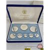 Image 2 : The Franklin Mint ~ Belize : 1974 Eight-Coin Solid Sterling Silver Proof Set (COA) (Estate Lot)