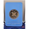 Image 6 : The Franklin Mint ~ Belize : 1978 One Hundred Dollar Gold Coin (Proof) (COA .500 : 6.21 grams) (Esta