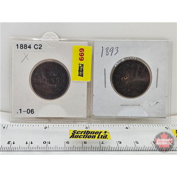 RCM Canada Large Cent (2): 1884; 1893