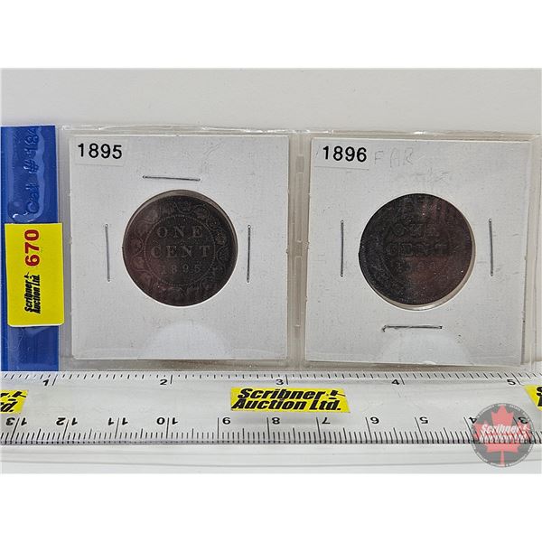 RCM Canada Large Cent (2): 1895; 1896