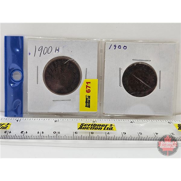 RCM Canada Large Cent (2): 1900H; 1900