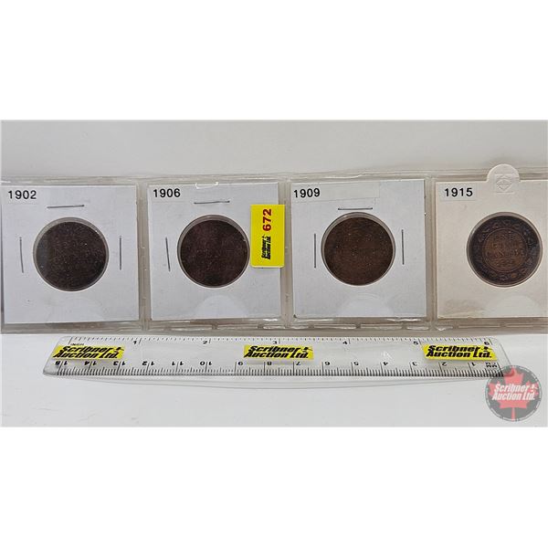 RCM Canada Large Cent (4): 1902; 1906; 1909; 1915