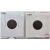 Image 2 : RCM Canada One Cent (8): 1921; 1927; 1929; 1932; 1933; 1934; 1935; 1936