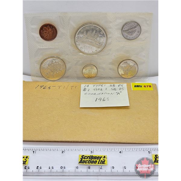 RCM Canada 1965 Uncirculated Year Set (Consignor Tag: Dollar : Type 1 SB P5 & Cent : Type 1 SB P5 )