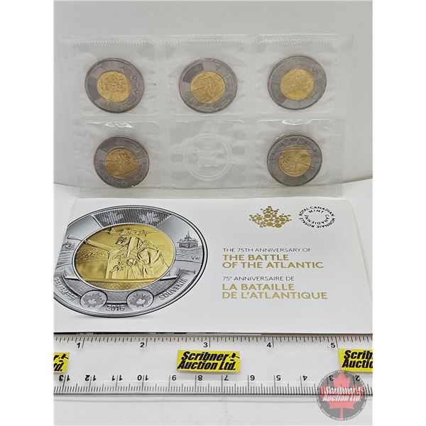 RCM Canada 2016 : $2 Circulation Coin : 75th Anniversary of the Battle of the Atlantic Five Coin Pac