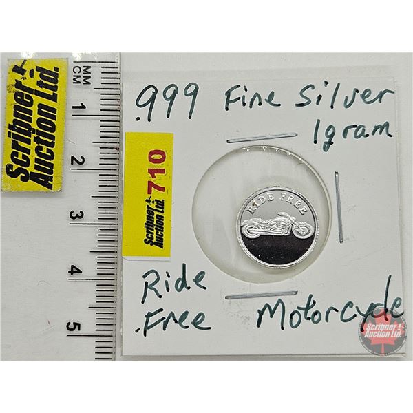 Canada .999 Fine Silver : One-Gram : Motorcycle (GST Exempt)