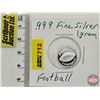 Image 1 : Canada .999 Fine Silver : One-Gram : Football  (GST Exempt)