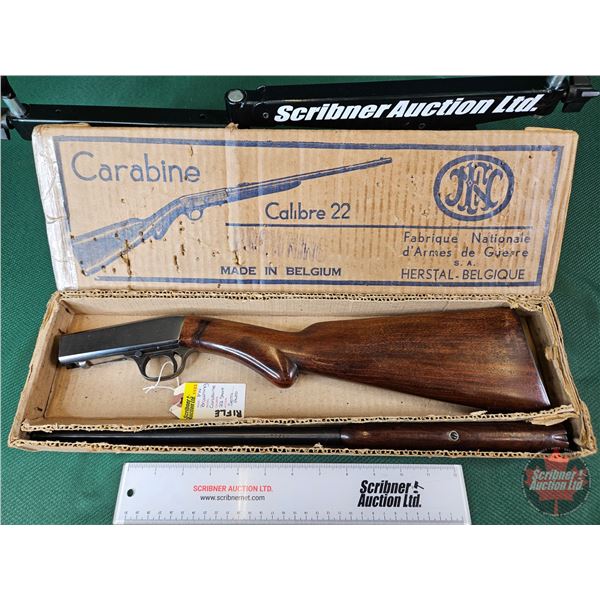 RIFLE: FN Browning 22 Short : Carabine : Semi-Auto (c/w Orig Box) (BBL 19-1/4") (S/N#53799) (From th