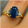 Image 1 : 10K  1.3G Blue Sapphire 1Ct Ring