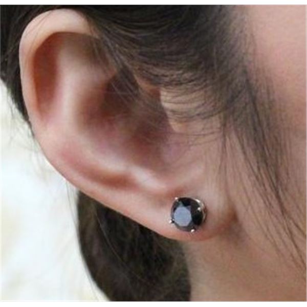 14K  Black Diamond 1.02Ct  Earrings