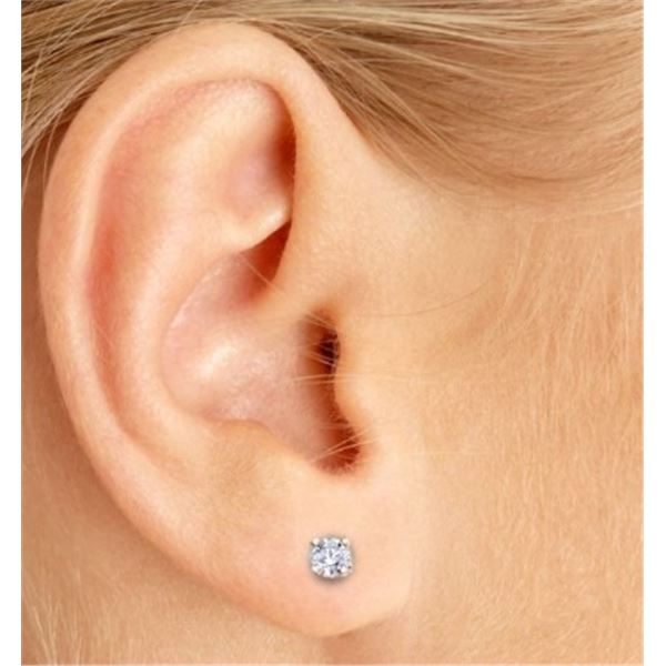 14K  0.7G Natural Diamond 0.42Ct  Earrings