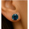 Image 1 : 14K  Lab Blue Diamond 0.5Ct Earrings