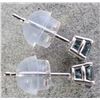 Image 4 : 14K  Lab Blue Diamond 0.5Ct Earrings