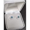 Image 5 : 14K  Lab Blue Diamond 0.5Ct Earrings