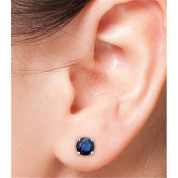 14K  Blue Sapphire 0.9Ct  Earrings