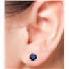 Image 1 : 14K  Blue Sapphire 0.9Ct  Earrings
