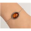 Image 1 : Silver Amber 7.5" Bracelet