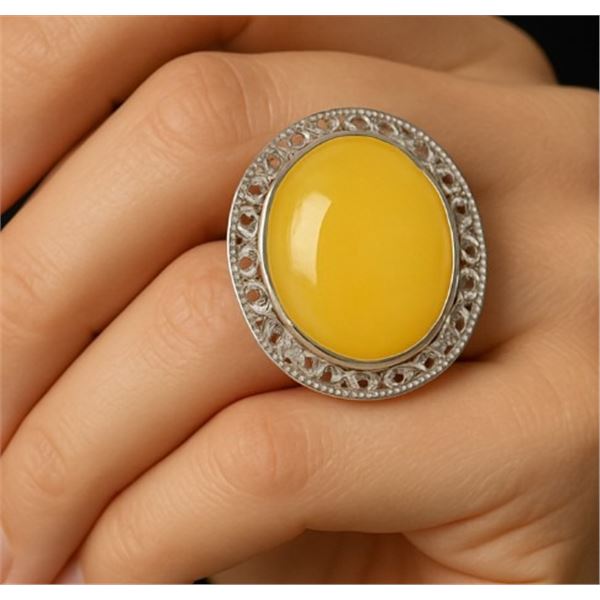 Silver Genuine Gemstone  Ring