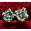 Image 3 : 14K  Lab Blue Diamond 0.05Ct  Earrings