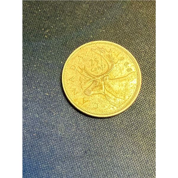 Canada 25 Cent Coin 1968
