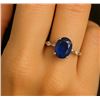 Image 1 : Silver Sapphire 1Ct Ring