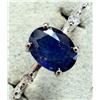 Image 4 : Silver Sapphire 1Ct Ring