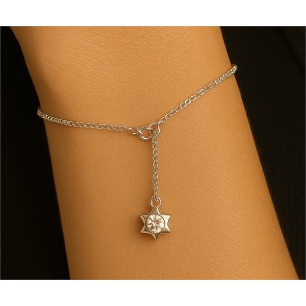 Silver Cz 7-7.5" Bracelet