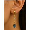 Image 1 : Silver Genuine Gem And Diamond  Earrings
