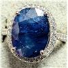 Image 5 : Silver 3.6G Blue Sapphire 3Ct Ring