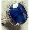 Image 6 : Silver 3.6G Blue Sapphire 3Ct Ring