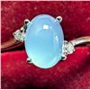 Image 3 : Silver Chalcedony And Diamond  Ring