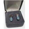 Image 5 : Silver Chalcedony And Diamond  Earrings