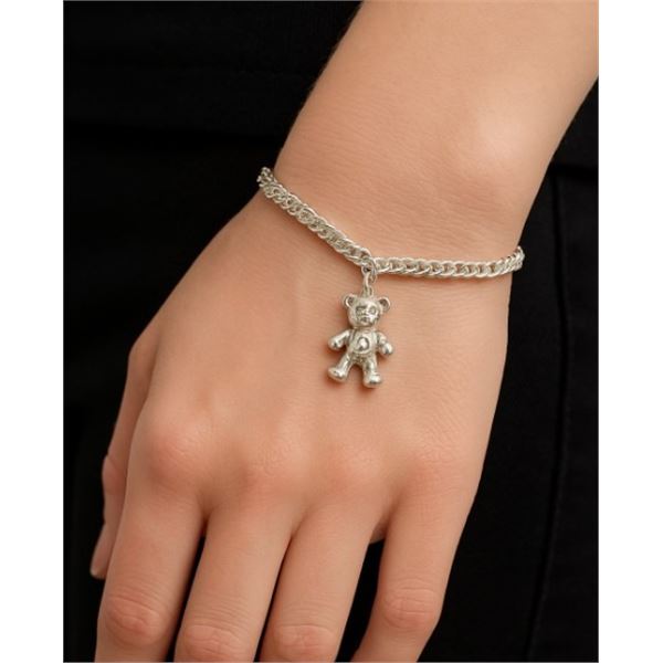 Silver Bear 7" Bracelet
